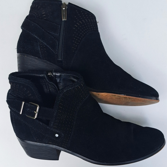 Vince Camuto Black Surde Ankle Booties with Buckle Women's Size 9.5 - Picture 8 of 10